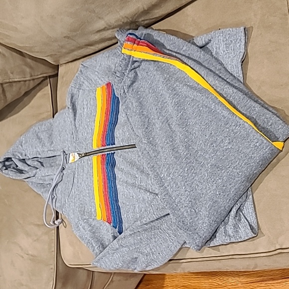 Aviator Nation Tops - EUC Aviator Nation Stripe Sweatshuit Grey